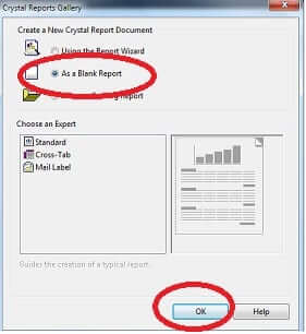 Crystal Report Wizard
