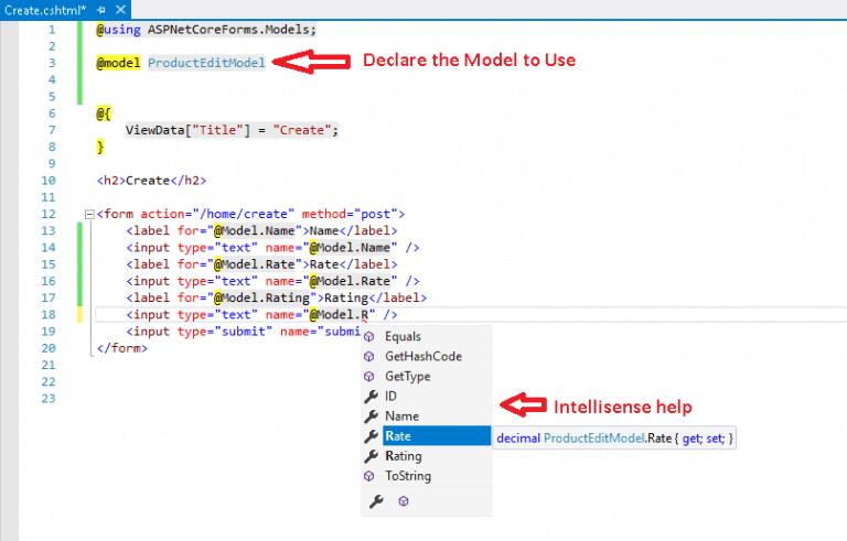 Strongly Typed View In Asp Net Core Mvc Tektutorialshub