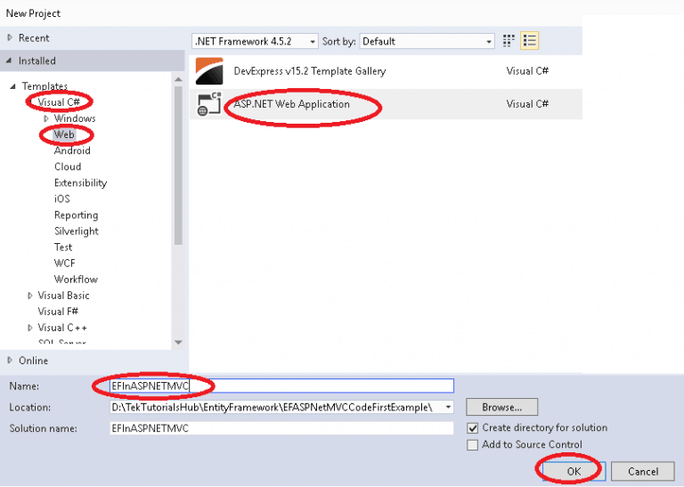  ASP NET MVC Code First Approach TekTutorialsHub