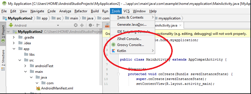 AVD Manager & SDK Manager Missing or greyed out in Android Studio -  TekTutorialsHub
