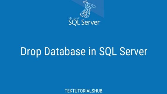 Drop Database in SQL Server - TekTutorialsHub