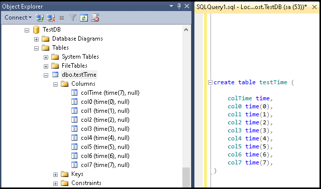 Time Data Type In SQL Server TekTutorialsHub