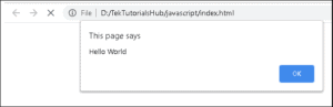 JavaScript Hello World Example - TekTutorialsHub